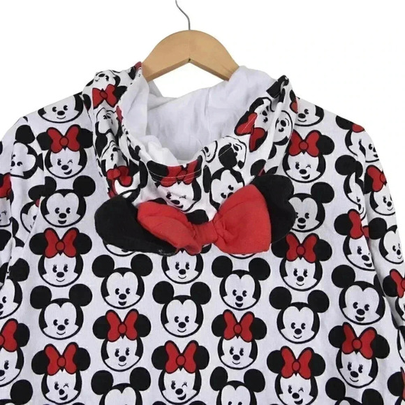 Disney Tsum  Tsum Minnie Mickey Mouse Hooded One-Piece Pajamas Onesie Medium - Picture 7 of 14